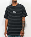 Nike SB Allover Stripe Black T-Shirt Mod Thumbnail