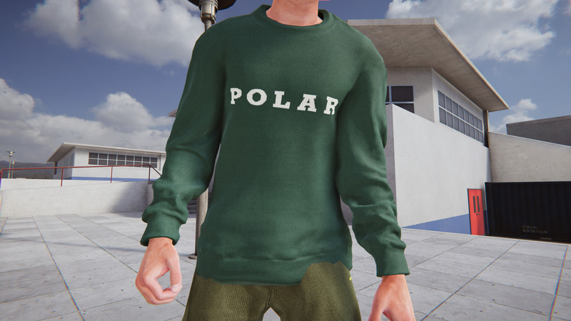 Skater XL: Polar Skate Co Polar Knit Sweater Dark Green v 1.0 Real