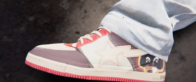 Real Brand Kanye West Bapesta Skater XL mod