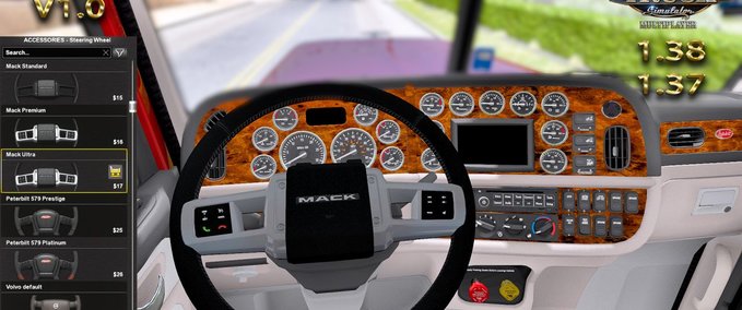 Anbauteile Lenkradpaket für alle Lkw v1.0 für ATS Multiplayer 1.37 und 1.38 American Truck Simulator mod