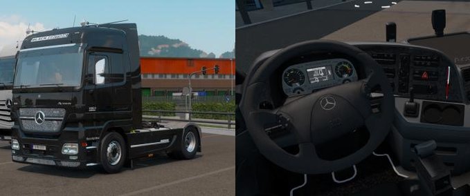 Trucks Mercedes-Benz Actros MP2 Black Edition von Dotec [1.38.x] Eurotruck Simulator mod