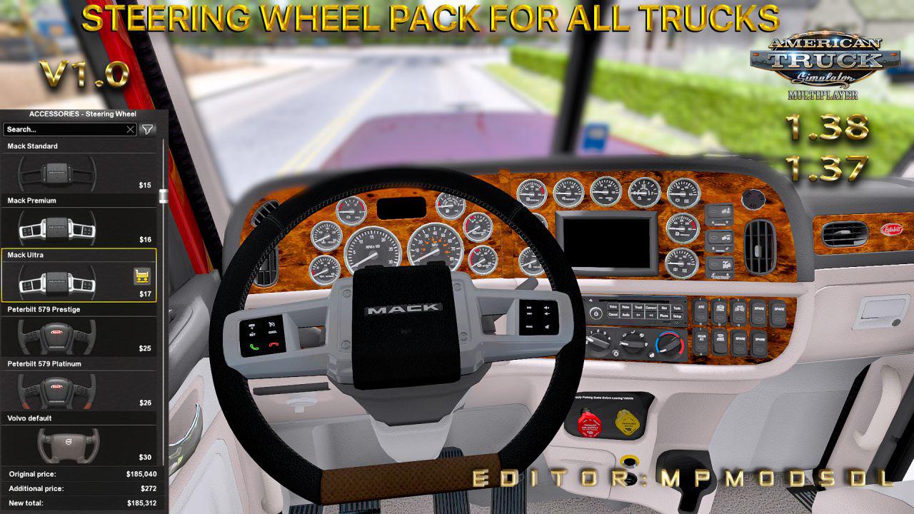 [ATS] Steering Wheel Pack for all Trucks v1.0 (MP) 1.37 - 1.38 thumbnail 2