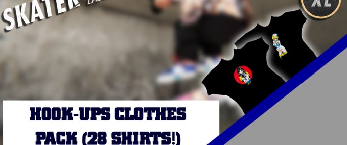 Real Brand Hook-Ups Clothes Pack (28 Shirts!) Skater XL mod