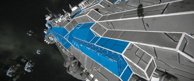 Blueprint Blue Argos Class Cargo Cruiser Space Engineers mod