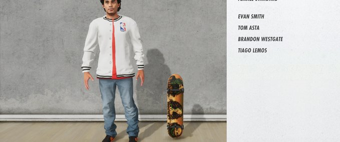 Real Brand NBA Bomber Jacket White Skater XL mod