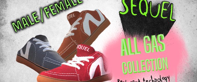 Gear SEQUEL ALL GAS SHOES COLLETION Skater XL mod