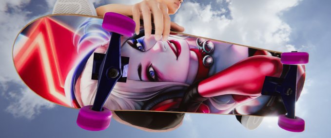 Gear Harley Quinn Deck (Art By  @artofwarrenlouw) Skater XL mod