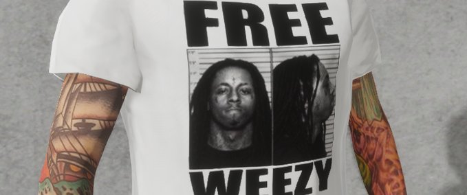 Real Brand Free Weezy Tshirt Skater XL mod