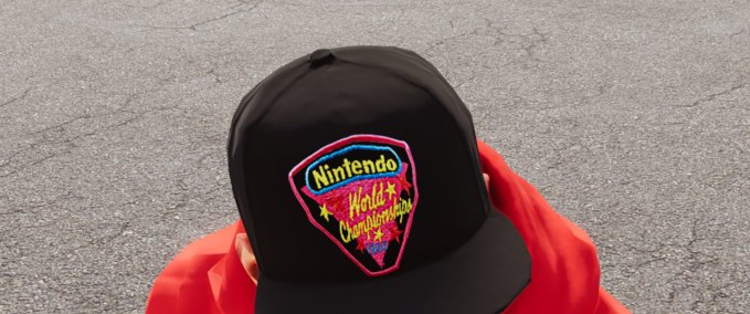Snapback Hat Nintendo World Championships 1990 Hat Skater XL mod