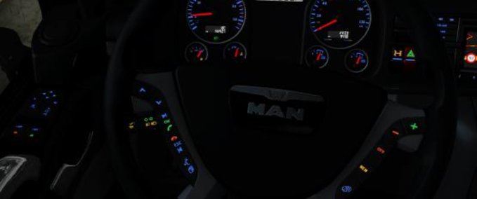 Trucks MAN TGX Euro 6 Instrumententafel überarbeitet [1.38.x] Eurotruck Simulator mod