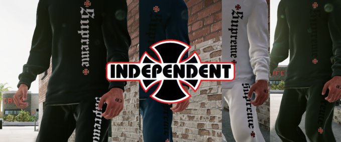 Real Brand Supreme x Independent Crewneck + Sweatpants Pack Skater XL mod