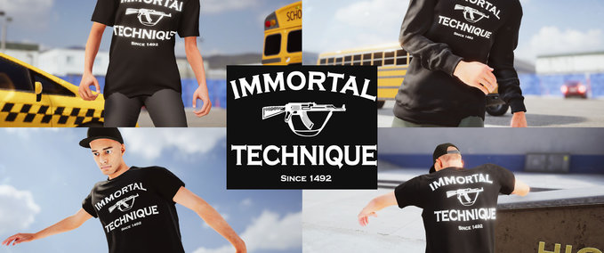 Short Sleeve T-Shirt NMNR Immortal Technique Shirt Pack Skater XL mod