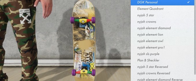 Other DGK board with Grizzly Tiedye grip Skater XL mod