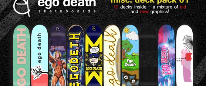 Gear Ego Death - Misc. Deck Pack 01 Skater XL mod