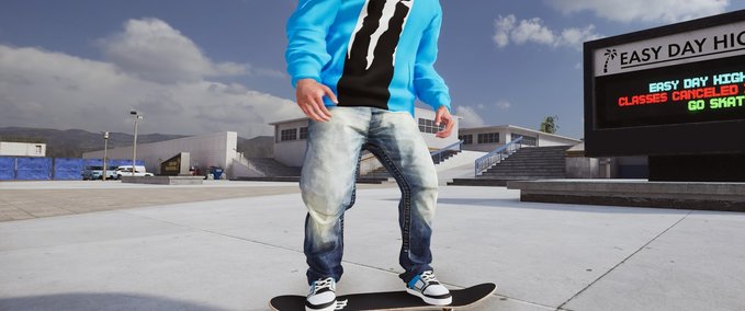 Skater XL: Rob Dyrdek Skate 2 Outfit v  Gear, Real Brand, Deck,  Griptape, Hooded Sweatshirt, Snapback Hat Mod für Skater XL