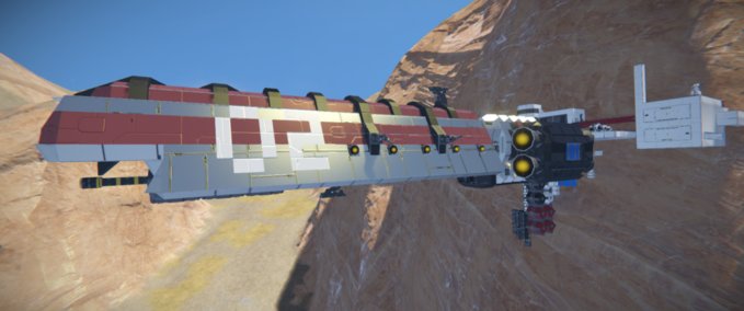 Blueprint Desert Ghost 02 (Luxury Cargo Ship) Space Engineers mod