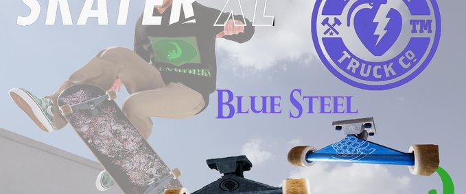 Gear Thunder Blue Steel Trucks Skater XL mod