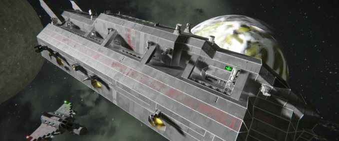 Blueprint WarHead Revolver Battle Cruiser Space Engineers mod