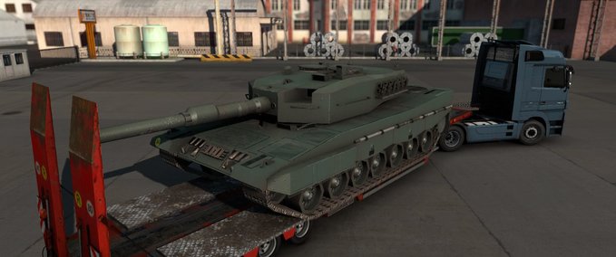 Trailer Leopard 2A4 Cargo 4K [1.38.x] Eurotruck Simulator mod