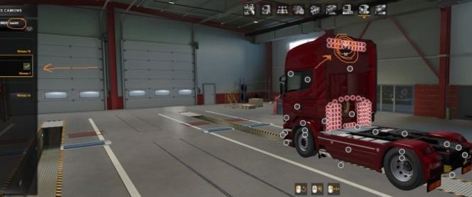 Trucks Scania RJL Kabinenrückleuchten [1.38.x] Eurotruck Simulator mod