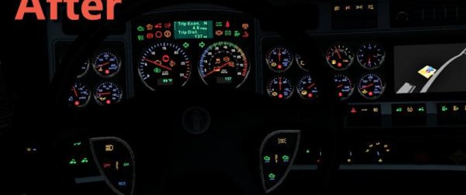 Mods Kenworth W900 überarbeitete Instrumententafel [1.38.x] American Truck Simulator mod