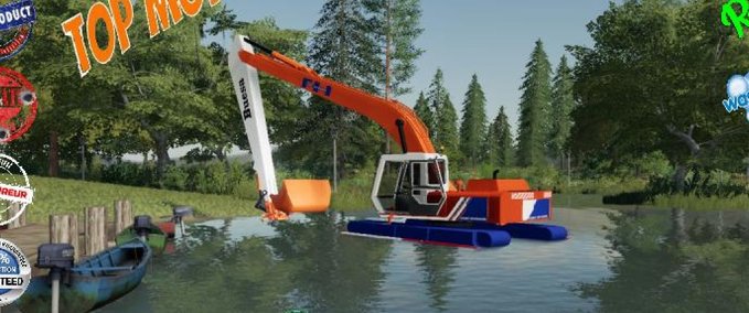Bagger & Radlader HITACHI EXCAVATOR WATER PACK Landwirtschafts Simulator mod