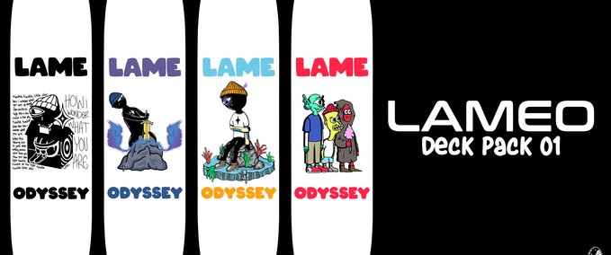 Fakeskate Brand Lame Odyssey Deck Pack 01 Skater XL mod