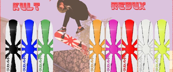 Fakeskate Brand Gorilla Kult Presents: Rising Sun Redux Skater XL mod