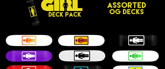 Gear Girl Skateboards OG Deck Pack Skater XL mod