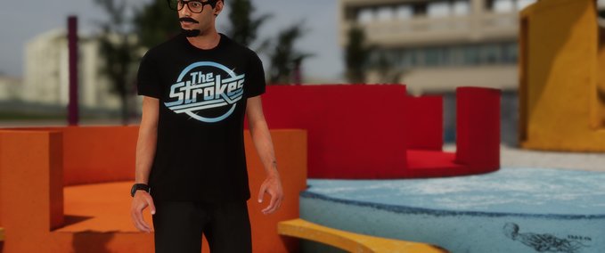 Real Brand The Strokes Band Tee Skater XL mod