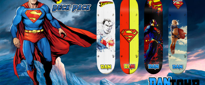 Uncategorized Superman Deck pack Skater XL mod