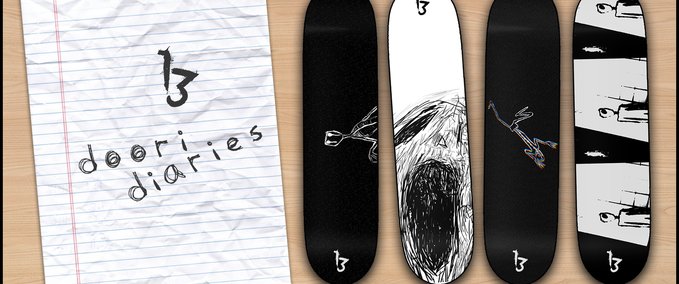 Gear Thirteen Skateboards: The Doori Diaries Decks Skater XL mod