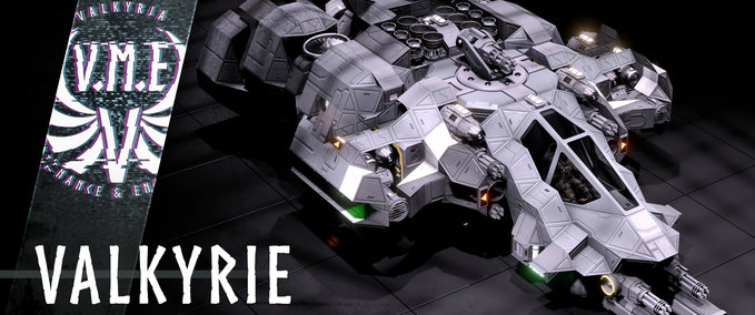 Blueprint V.M.E Valkyrie Interplanetary Recon Vessel Space Engineers mod