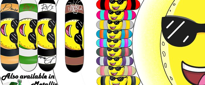 Uncategorized Hard Blind Lemonade Circle Smiley Decks Skater XL mod