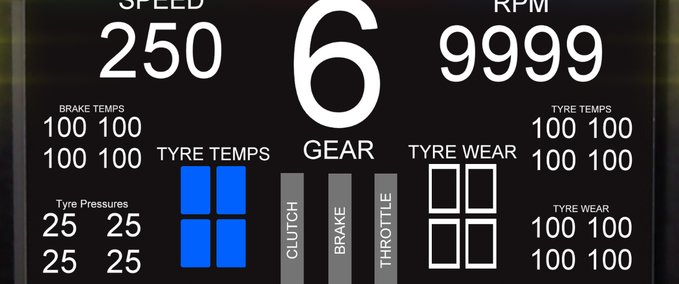 Street Drift telemetry Dashpanel mod