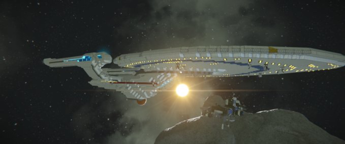 Blueprint Star Trek cruiser Prototype Space Engineers mod