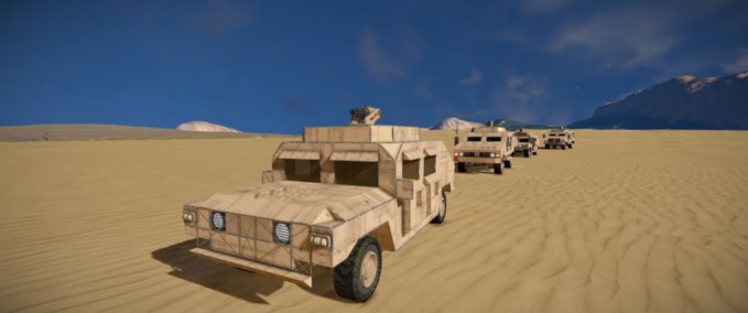 Blueprint Humvee Desert camo Space Engineers mod