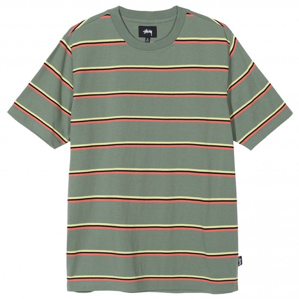 Skater XL: Stussy striped Green v 1.0 Gear, Real Brand, Short Sleeve T ...