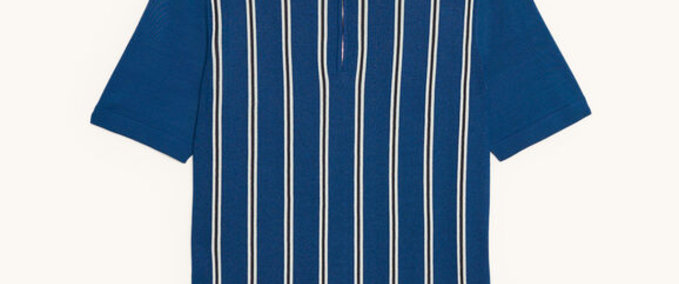 striped blue knit Mod Image