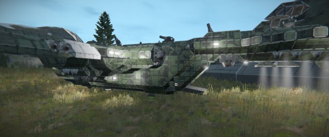 Blueprint UNSC Pelican Tank Dropship Space Engineers mod