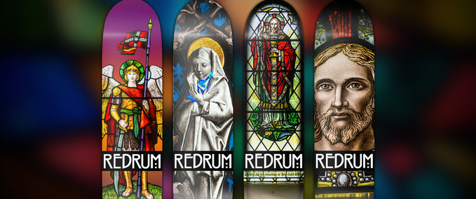 Gear Red Rum Skateboards - Stained Glass Series Skater XL mod