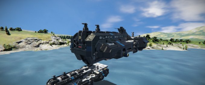 Blueprint B-60 Black Betty V7 Freighter Space Engineers mod