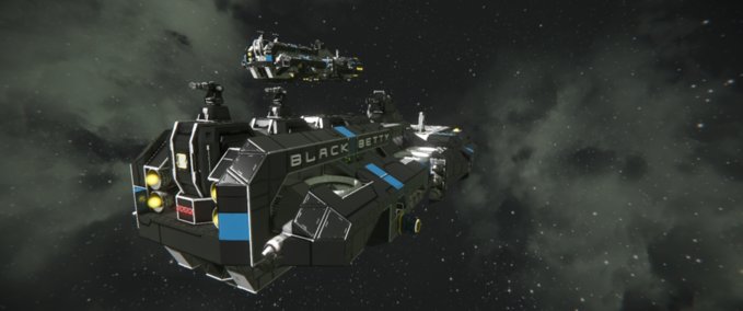Blueprint B-60 Black Betty V7 Freighter Space Engineers mod