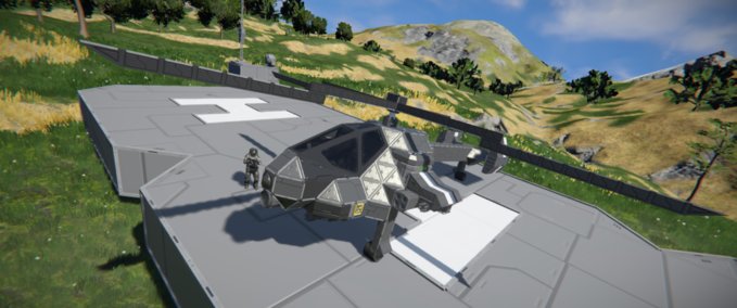 Blueprint AH-03 'Hydra' Attack Helicopter Space Engineers mod