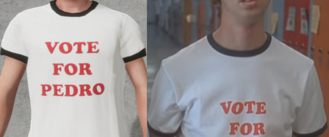 Short Sleeve T-Shirt Vote For Pedro shirt Skater XL mod