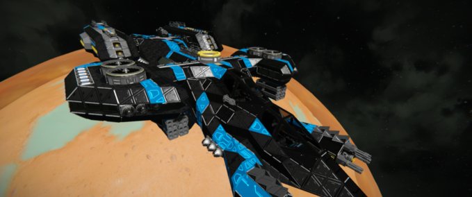 Blueprint WCO SA-75 Fire Ibis Gunship Space Engineers mod