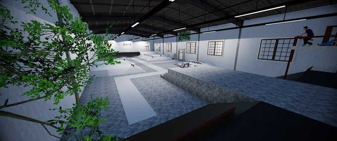 Skatepark SLS Inspired indoor skatepark (Map editor) Skater XL mod