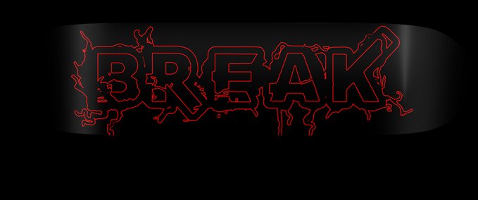 Gear Break Red Text Deck & Grip Skater XL mod