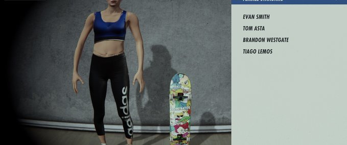 Gear female  black adidas tights and  nike sports bra Skater XL mod