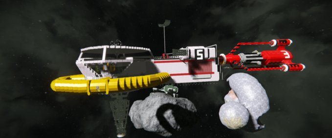 Blueprint Thunderbird 5 + 3 Space Engineers mod